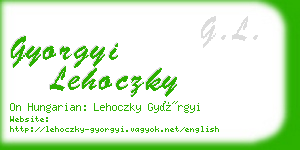 gyorgyi lehoczky business card